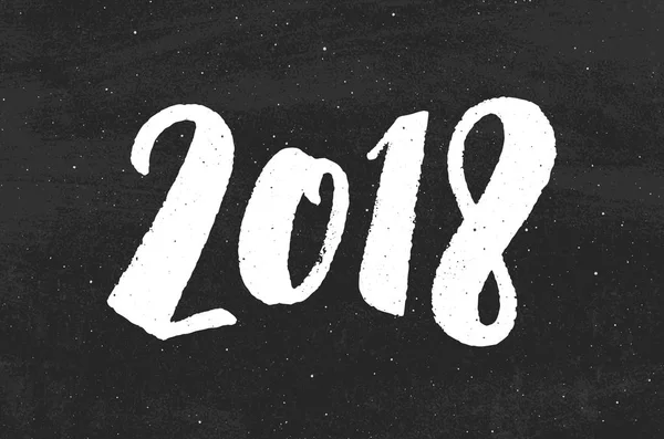 Feliz Año Nuevo 2018 vector tarjeta de felicitación — Vector de stock