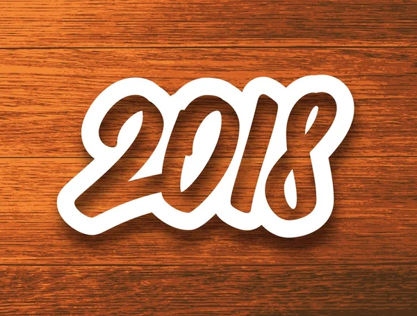 Bonne année 2018 carte de vœux vectorielle — Image vectorielle