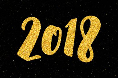 Hat sanatı ile yeni yıl 2018 tebrik kartı