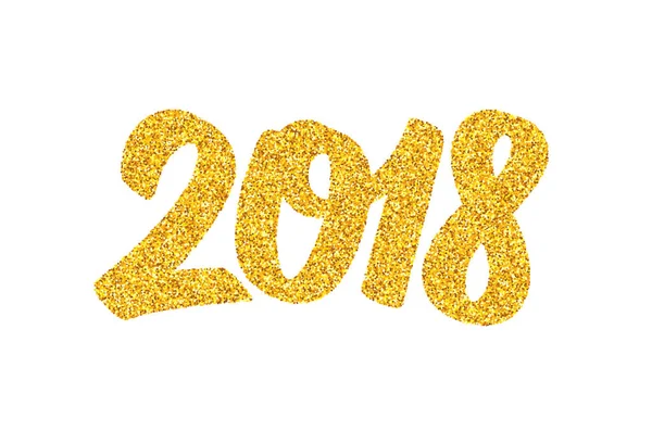 Nový rok 2018 blahopřání s kaligrafie — Stockový vektor