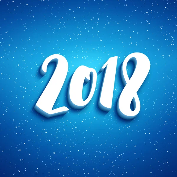 2018 letras para la tarjeta de felicitación de Año Nuevo — Archivo Imágenes Vectoriales