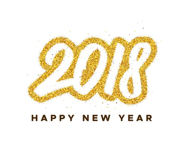 Año Nuevo 2018 diseño de la tarjeta de felicitación — Vector de stock
