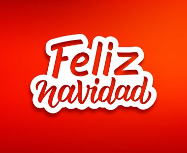 Feliz Navidad modern kaligrafi yazı