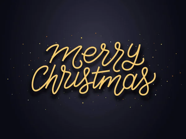 Merry Christmas wishes typography. Vector card — Stock Vector