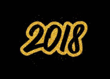 Yeni yıl 2018 tebrik kartı tasarımı