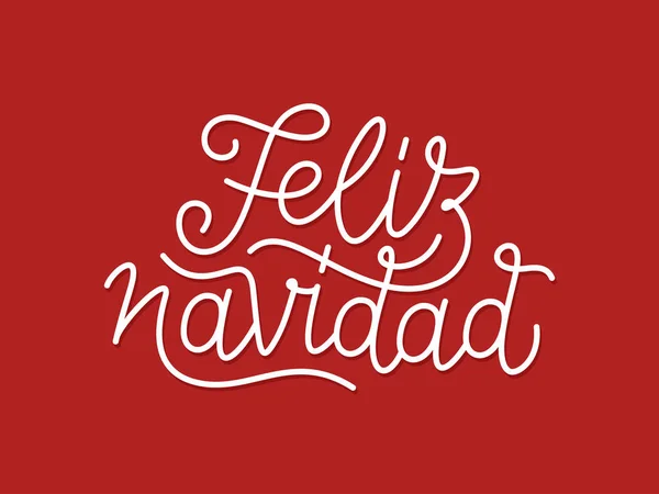 Feliz Navidad каліграфічні лінії друкарня мистецтва — стоковий вектор