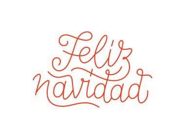 Feliz Navidad kaligrafi hat sanat tipografi