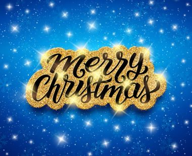 Neşeli Noel yazı vektör tebrik kartı