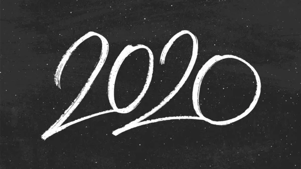 Gott nytt år 2020 vektor gratulationskort — Stock vektor