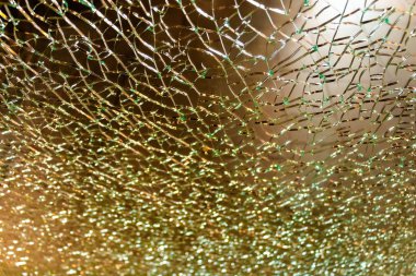 Kırık pencere cam doku closeup