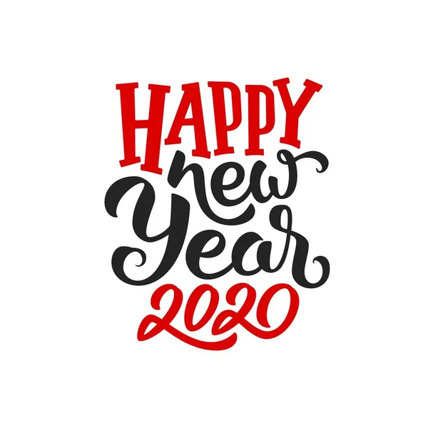 Šťastný Nový rok 2020 vektorové přání design — Stockový vektor