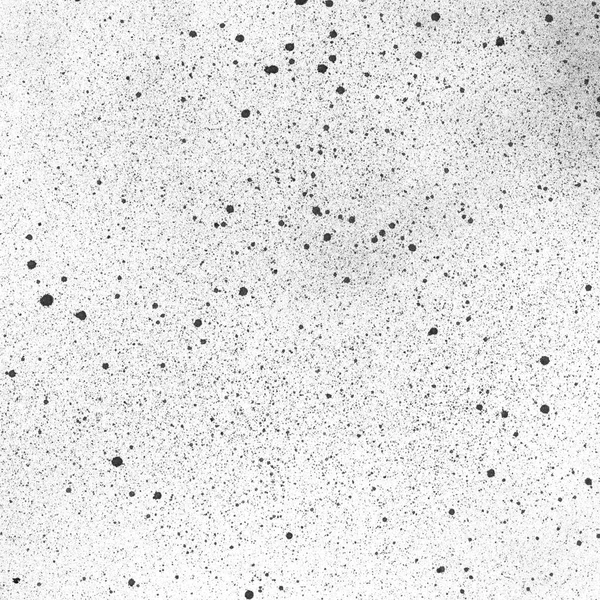 ホワイトペーパー上のブラックペイントスプラッタの質感 — ストック写真