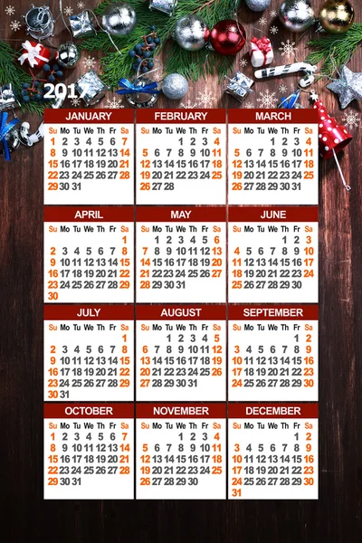 Calendario con Navidad — Foto de Stock