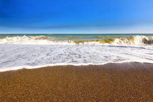 Песок на фоне пляжа . — стоковое фото
