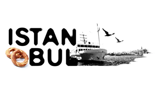 Κωνσταντινούπολη έννοια λογότυπο — Φωτογραφία Αρχείου