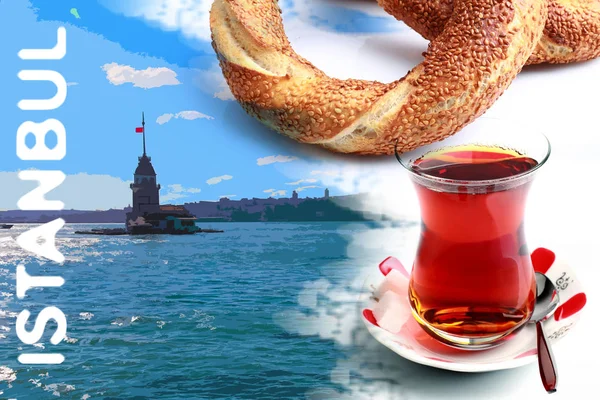 Istanbul concept met Kizkulesi — Stockfoto