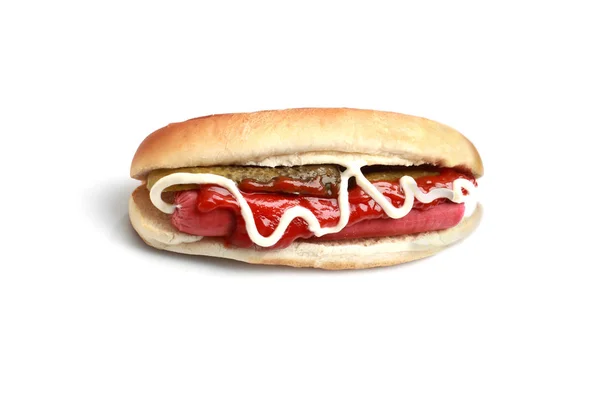 Sosisli ketçaphot dog met ketchup — Stockfoto