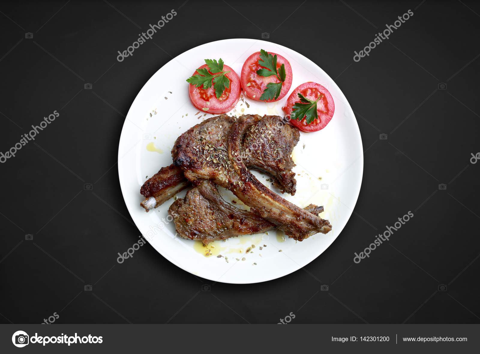 Cooked Lamb chops — Stock Photo © CSKN #142301200