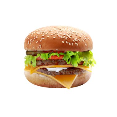 büyük çizburger izole