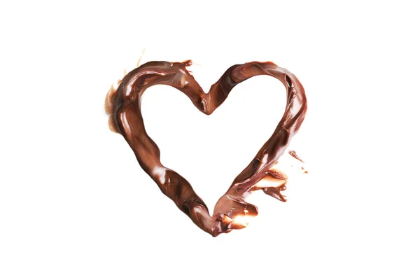 Schokoladenherz isoliert — Stockfoto