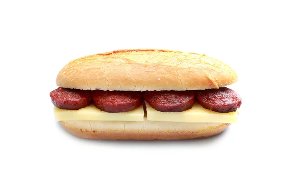 Sandwich met worst — Stockfoto