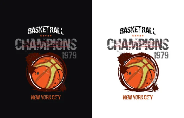Diseño de baloncesto: ilustración vectorial para camiseta — Vector de stock