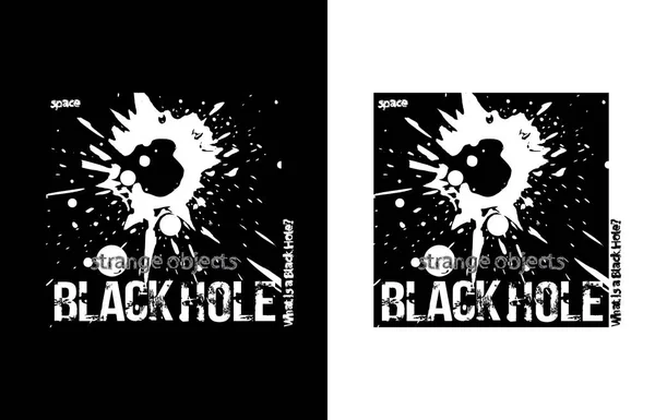 Conceito Buraco Negro Ilustração Vetorial Para Shir — Vetor de Stock