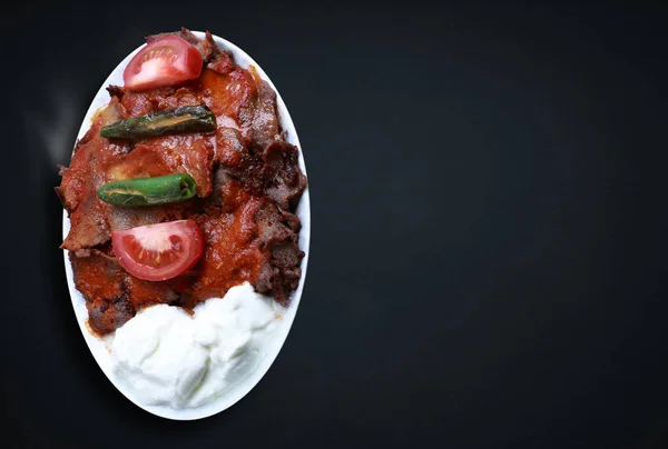 Kebab Jogurtem Jedním Nejslavnějších Maso Potraviny Severozápadní Turecko — Stock fotografie