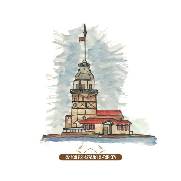 Kiz kulesi istanbul — Stockvector