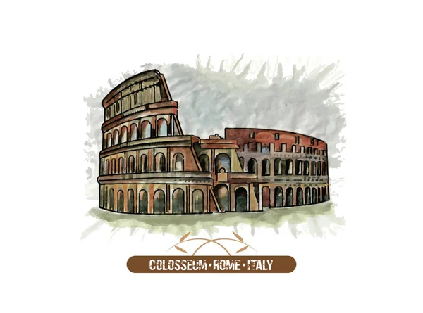 Colosseum_Rome_Italy — ストックベクタ
