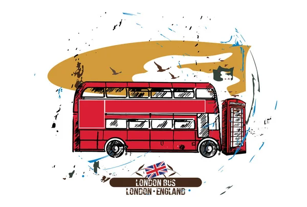 London buss, London / England. — Stock vektor