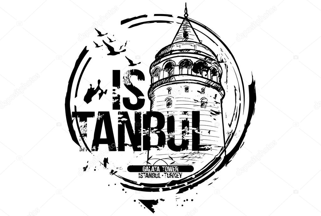 Galata Tower. Istanbul, Turkey city design.