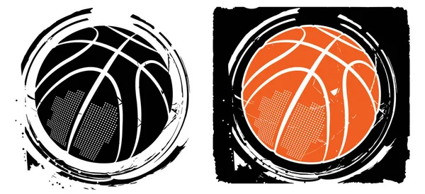 Diseño Baloncesto Ilustración Vectorial Para Camiseta — Vector de stock