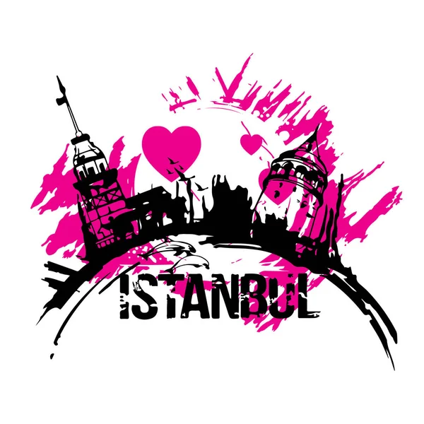 Istanbul amour — Image vectorielle