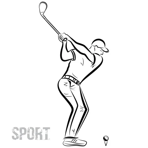 Golf-lejátszó — Stock Vector