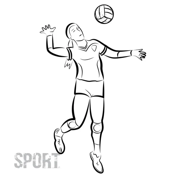 Jugador de voleibol — Archivo Imágenes Vectoriales