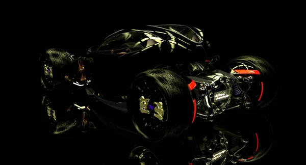 Elektrikli Araba 3D render — Stok fotoğraf