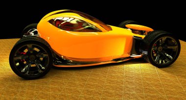 elektrikli spor otomobil 3D render