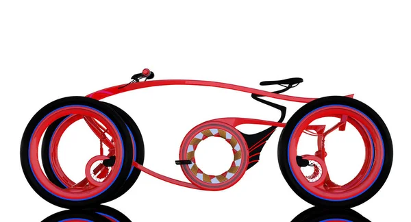 전기 스포츠 자전거의 3d 그림... — 스톡 사진