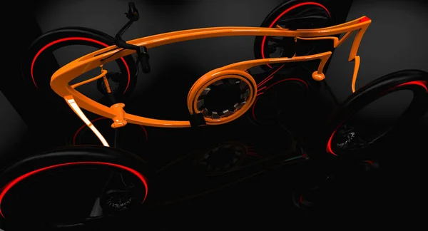 3D иллюстрация электро-спортивного велосипеда — стоковое фото