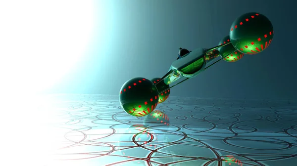 uçan bir taşıma 3D render