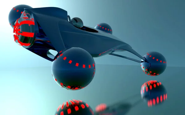 uçan bir taşıma 3D render