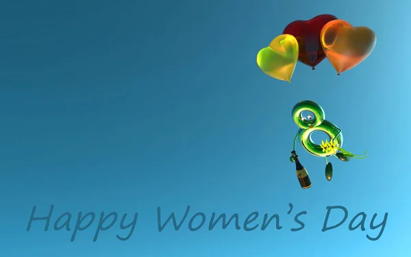 O 8 de Março! Dia Internacional da Mulher ! — Fotografia de Stock
