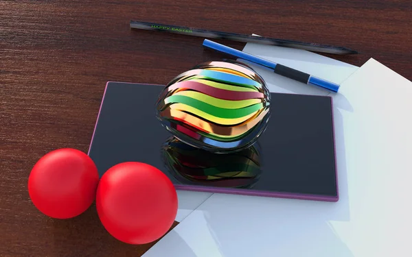 Mutlu Paskalya 3d çizim