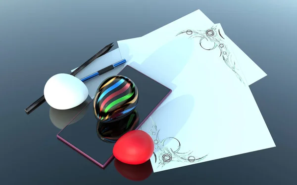 Mutlu Paskalya 3d çizim