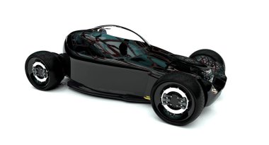 elektrikli konsept araba 3d çizim