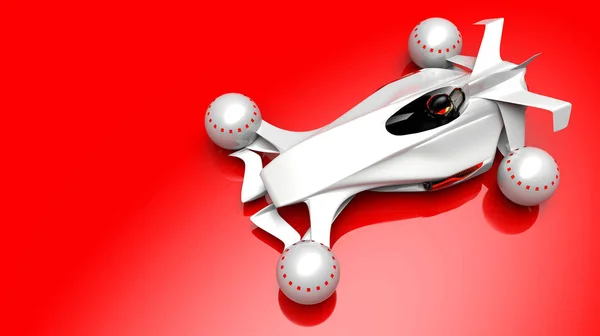 3D illustration of a flying transport — Stock Photo, Image