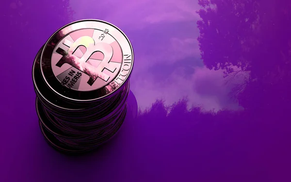 Monedas de Bitcoin 001 — Foto de Stock