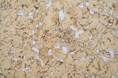 Mantar kaplama, açık kahverengi ve beyaz noktalar..