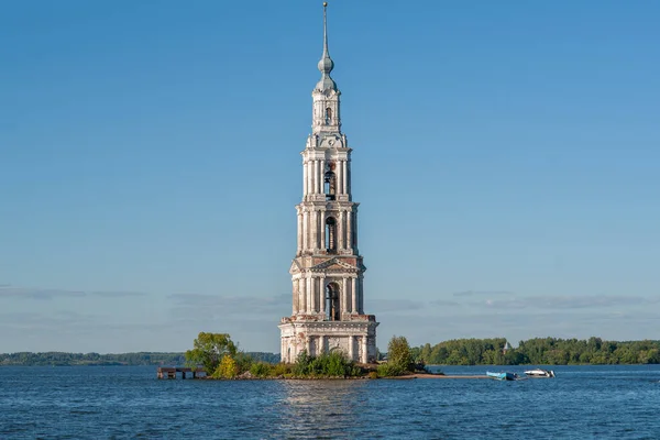 Kalyazin`s bell tower, a city flooded in the Volga